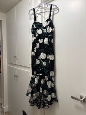 Sam Edelman embroidered floral hi-low dress - size 8